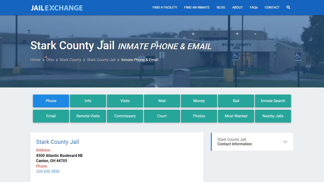 Inmate Phone - Stark County Jail, OH - Jail Exchange