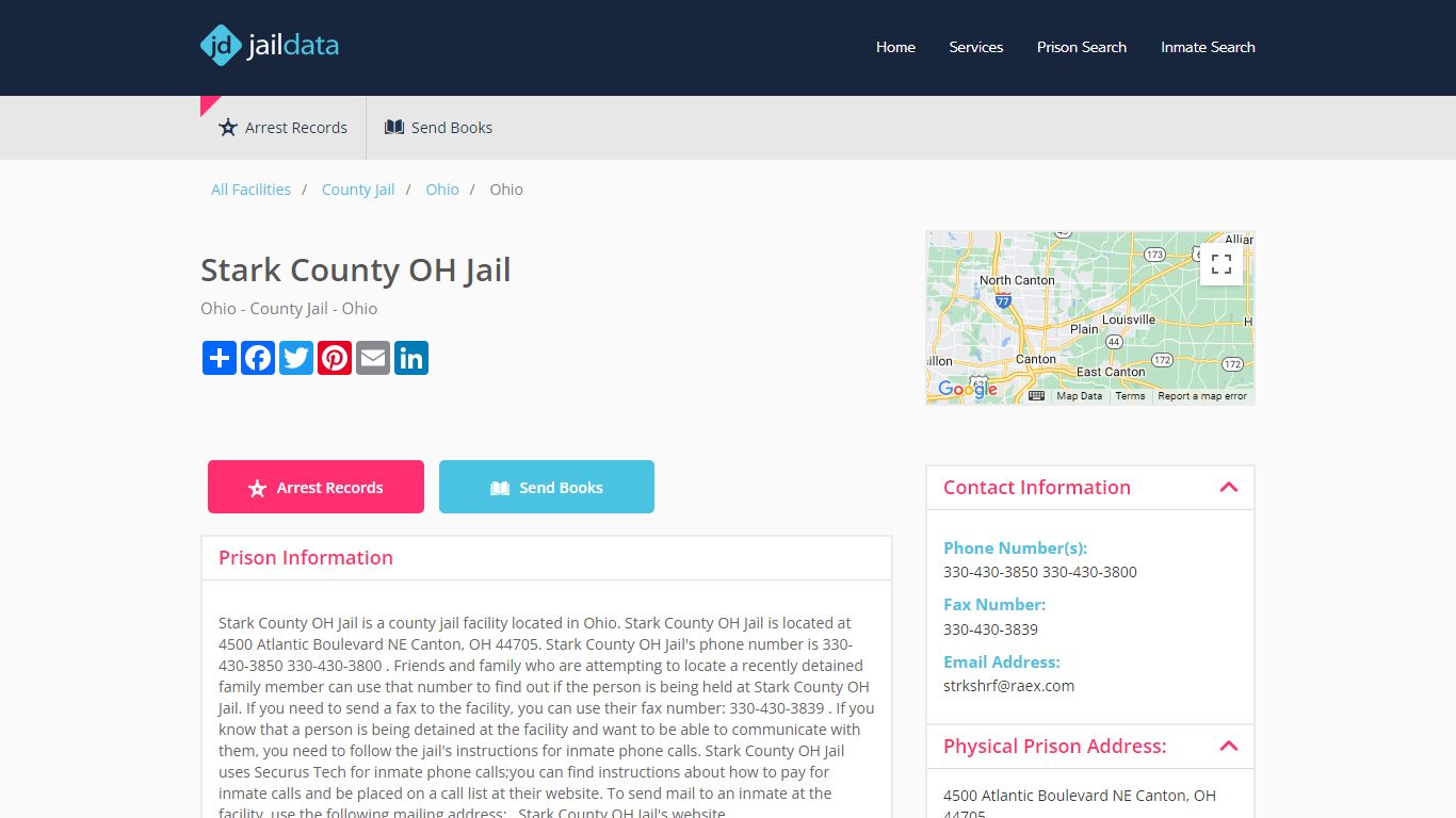 Stark County OH Jail Inmate Search and Prisoner Info - Canton, OH